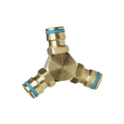 Holman Coupling 3 Way Brass 12mm