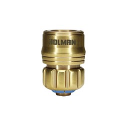 Holman Hose Connector Grip N Lock Brass 18 mm
