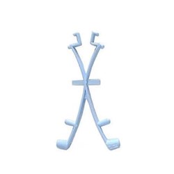 Aussie Gold Wishbone Spring Clip White "X" Shape