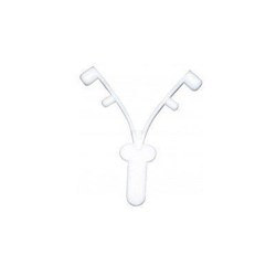 Aussie Gold Wishbone Spring Clip White "V" Shape