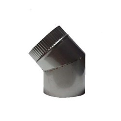 Flue Bend Galvanised 45deg 10.25"
