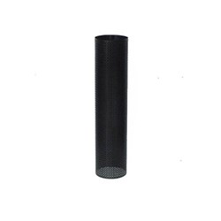 Flue Perforated Club and Round Deco Mesh 8" Black
