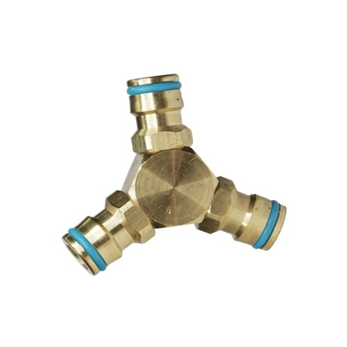 Holman Coupling 3 Way Brass 12mm
