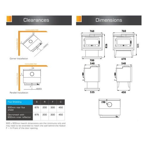 Nectre Mega Freestanding Wood Heater